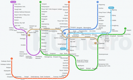 Busan Subway map in Chinese PDF & PNG file, 2020 year