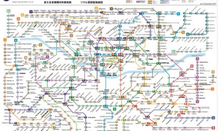 Seoul subway map in English PDF file, 2019 year