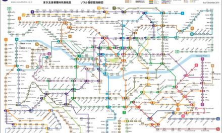 Seoul subway map in Japanese PDF file, 2019 year