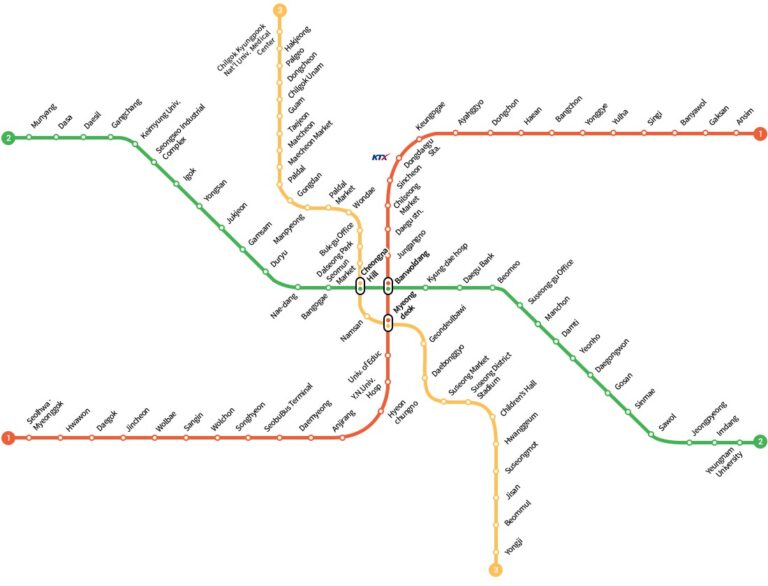 Daegu Subway Map English 2022