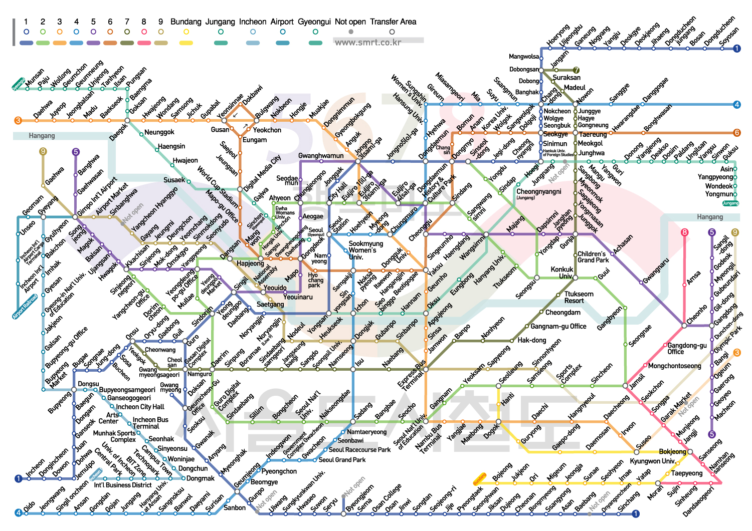 Seoul subway map English version