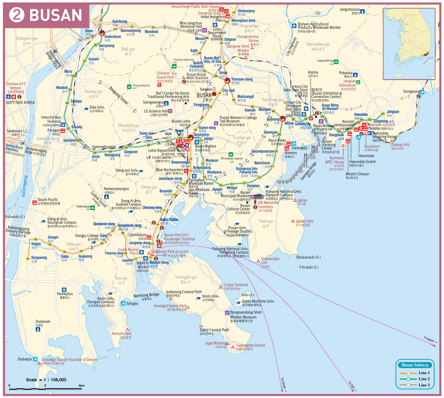 Busan Map in English
