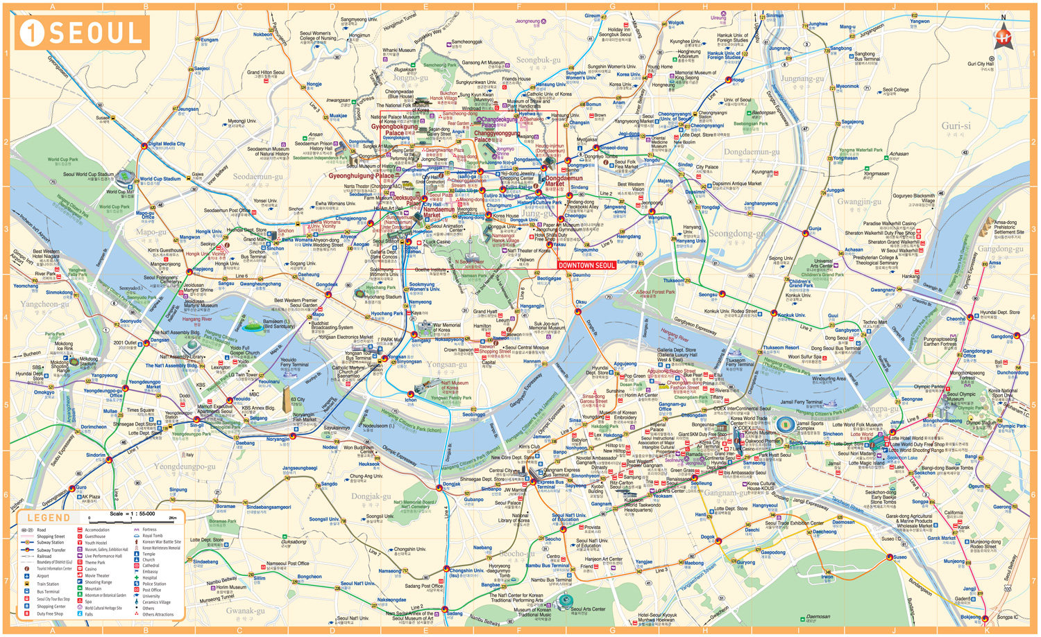 Seoul Tour Map 2014