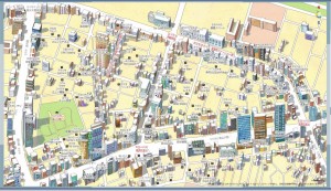 Apgujeong area Japanese map