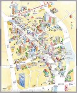 Insadong area Japanese map