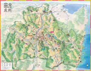 庆州旅游地图 Gyeongju Chinese map