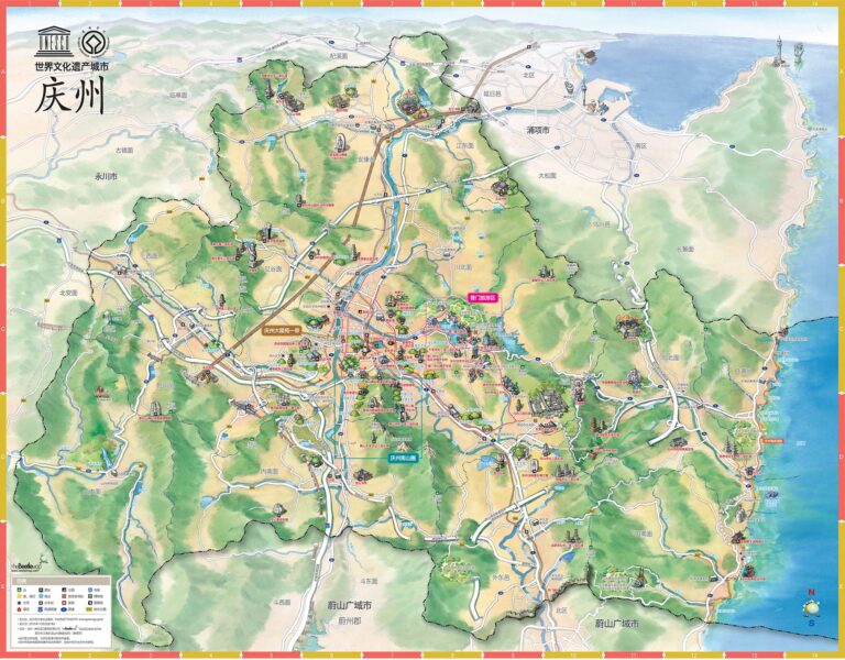 庆州旅游地图 Gyeongju Chinese map
