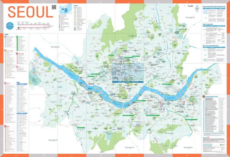 Bản đồ hướng dẫn du lịch 2021 PDF - Seoul Tour map Vietnamese