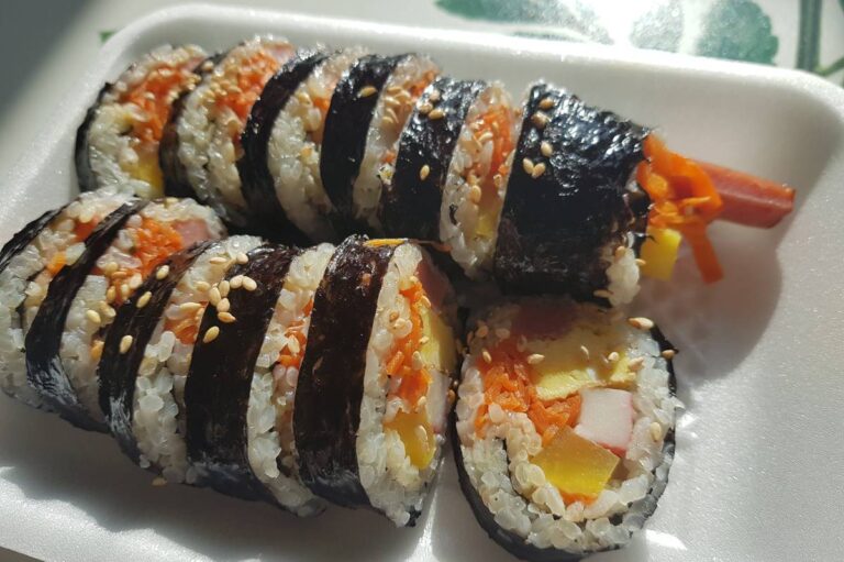 Gimbap - Korean picnic food.