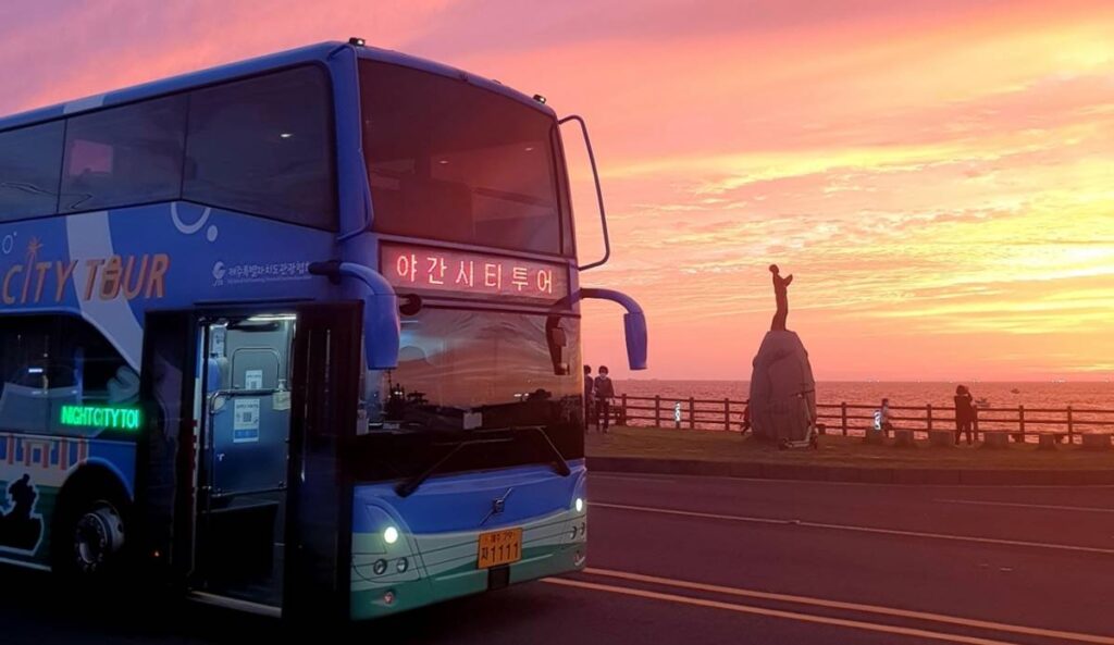 Jeju City Tour Bus Night Time Course Starts