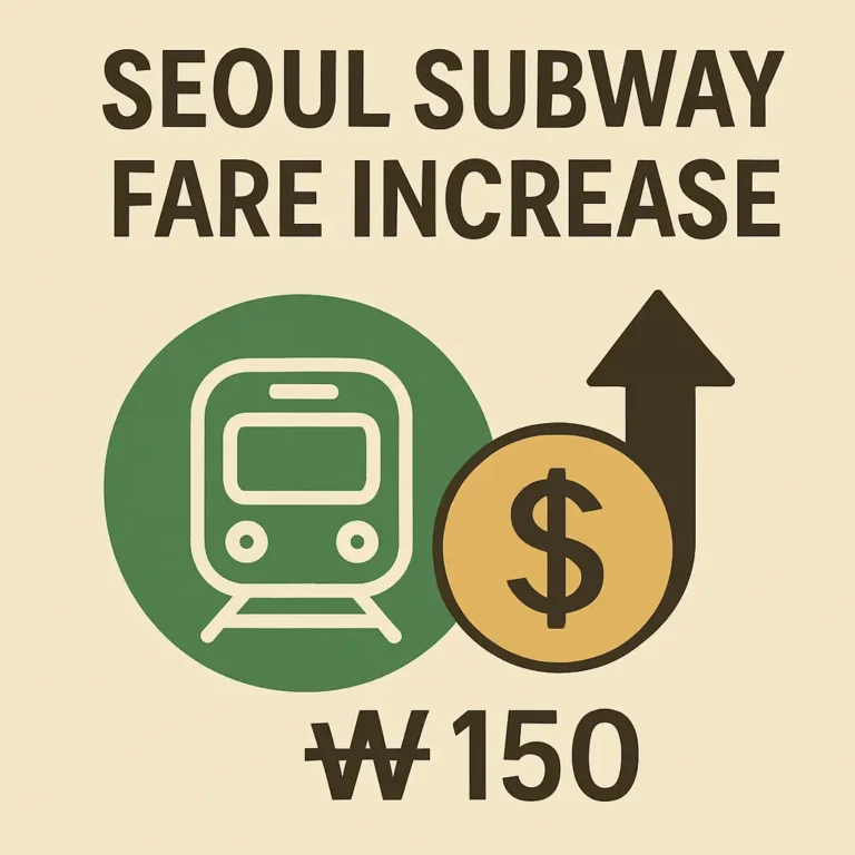 Seoul Subway Fares Increasing